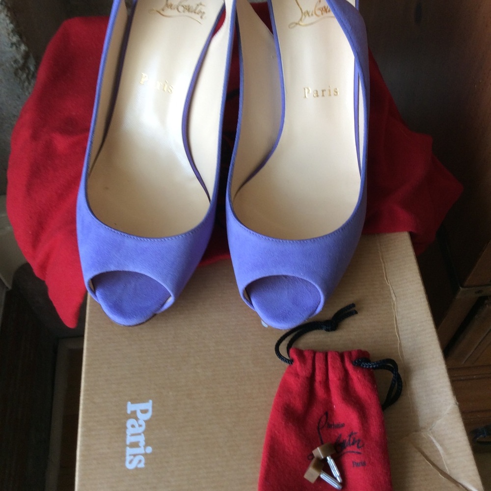 Christian Louboutin Lady Sling 100 Suede